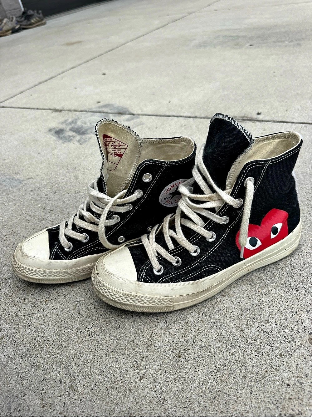 Comme des Garcons PLAY x Converse Chuck 70 Hi Sneakers Black US 5